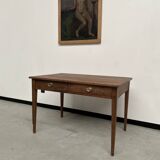 1900 solid walnut desk with two drawers