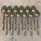 12 small silver-plated metal spoons, Russian-style handles, SAM Lux