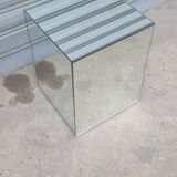 Mirrored cube end table