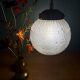 Vintage art deco frosted glass globe pendant light