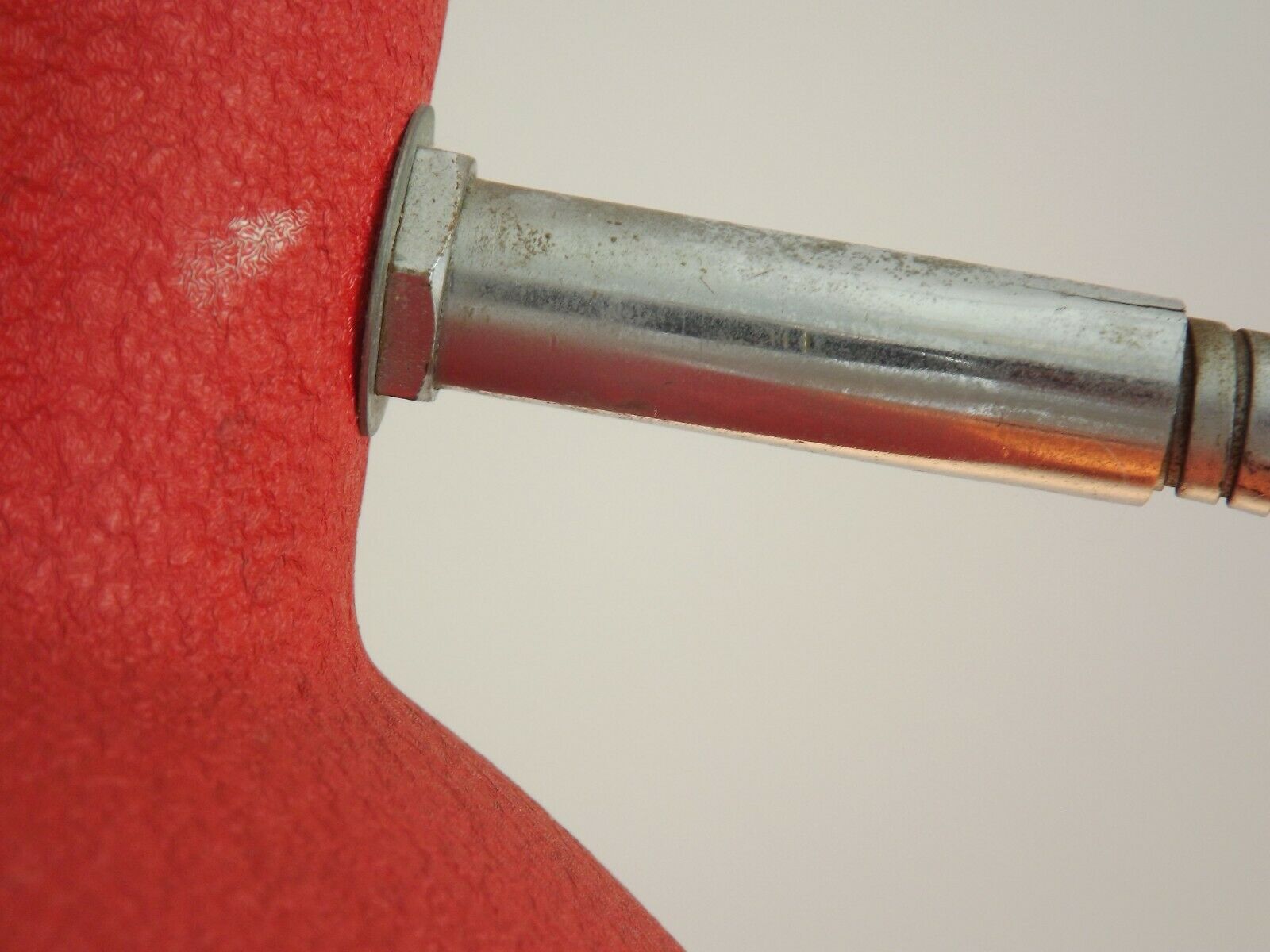 Red & Silver Metal Swan Neck Table Lamp