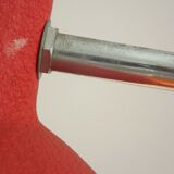 Red & Silver Metal Swan Neck Table Lamp