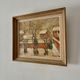 Oil on canvas painting "snow in Paris" signed Darvill 1958