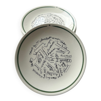 Set of 6 dessert plates Gien - Special edition Julliard