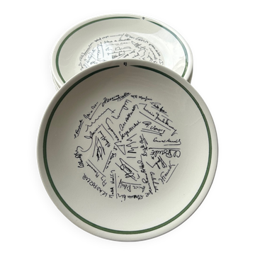 Série de 6 assiettes à dessert Gien - Édition spéciale Julliard