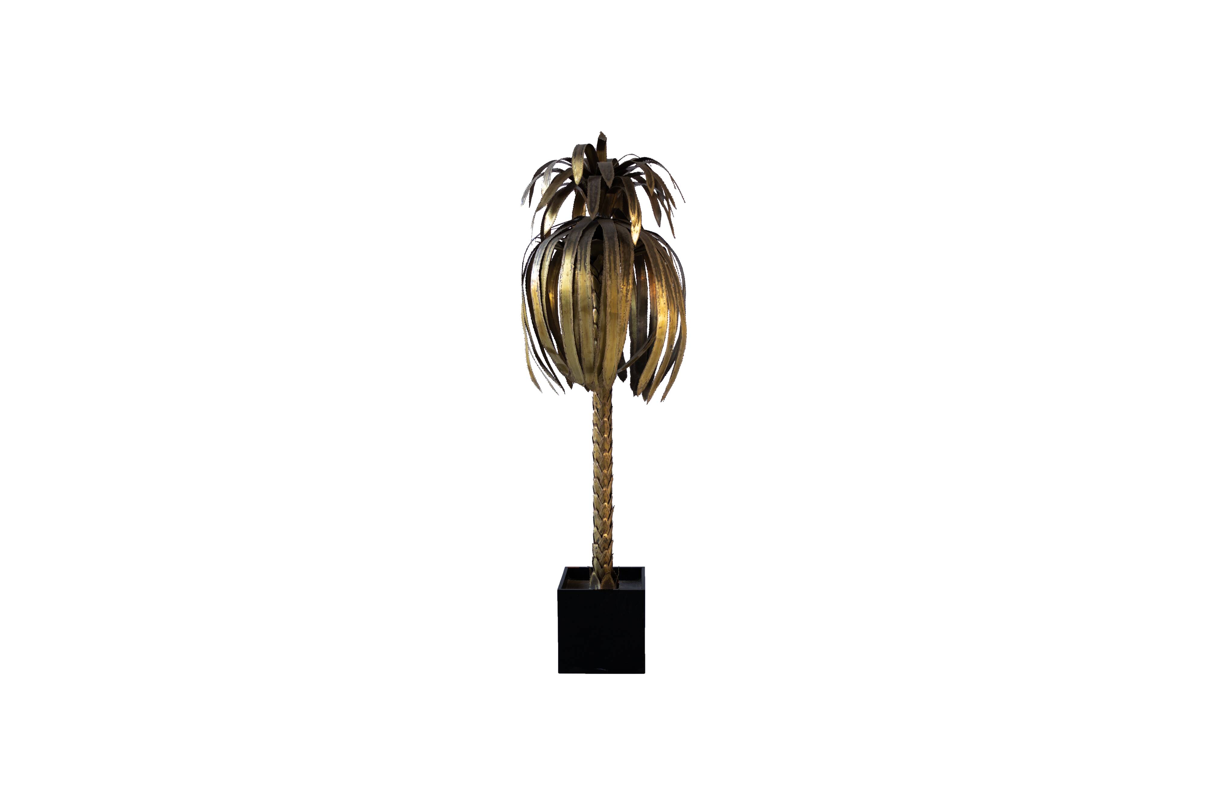 Tall Palm Tree Floor Lamp style Maison Jansen, 1960s