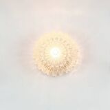 Mid-Century Modern Textured Glass Flush Mount from Limburg, Germany, 1970s