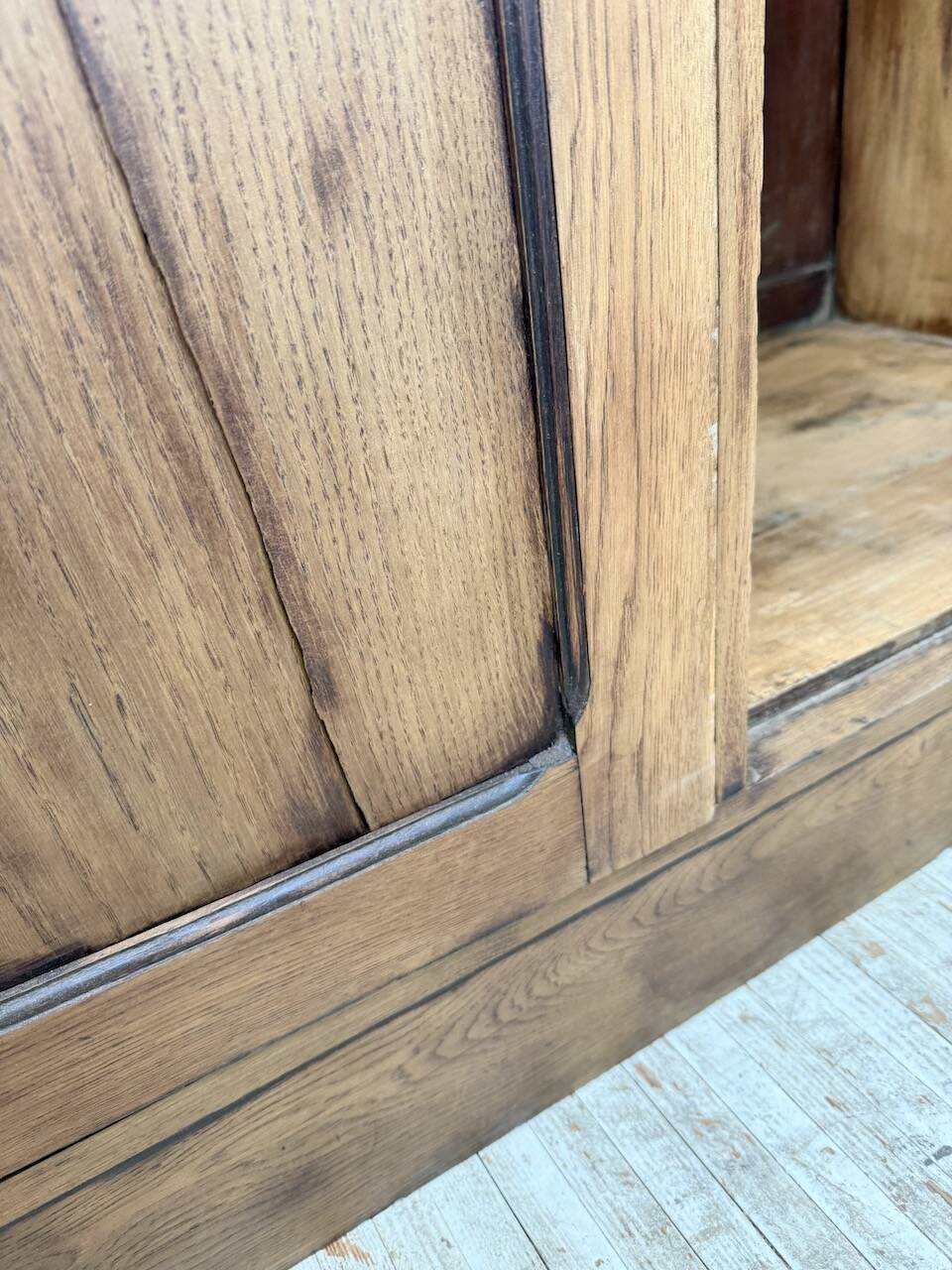 Oak and marble counter 1950