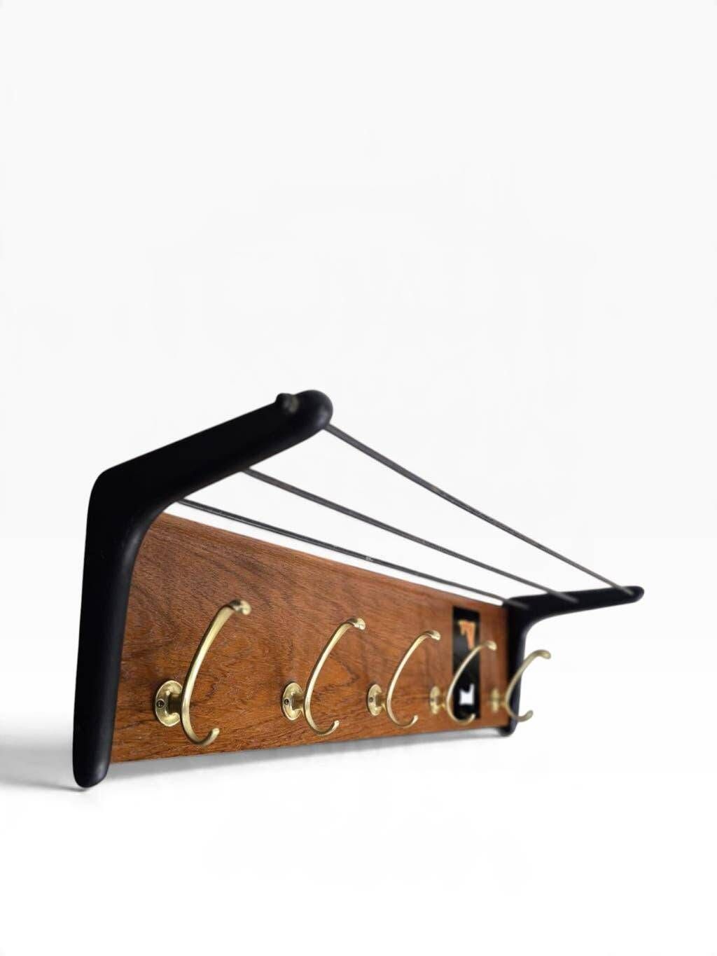Vintage wall coat rack 'Boomerang' A. Hendrickx