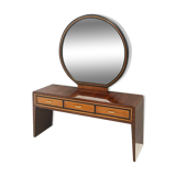 Ebonized Walnut and Birch Vanity Table / Console with Mirror ascr. to Buffa