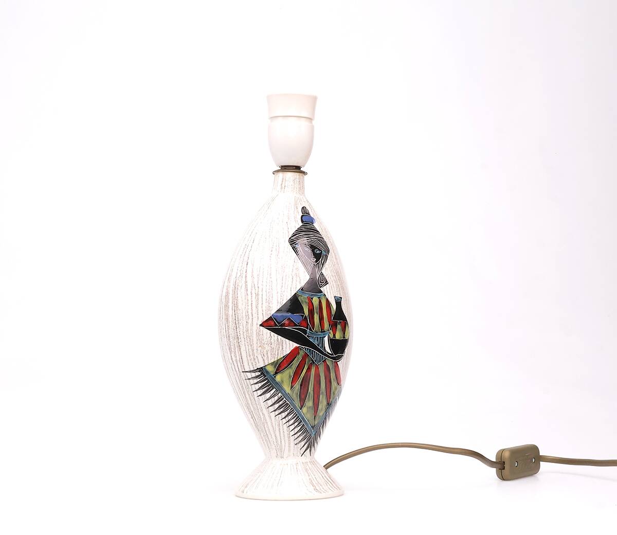 Sesto di Fiamma porcelain table lamp, Italy 1950s