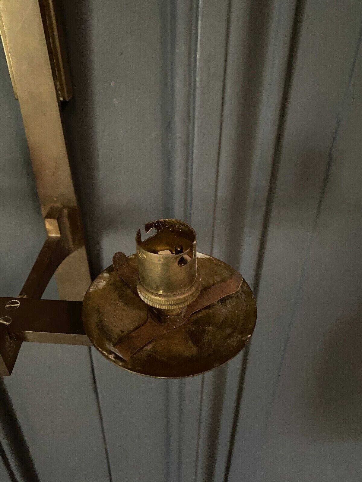 Modernist bronze wall lamp 1960 two lights