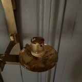 Modernist bronze wall lamp 1960 two lights