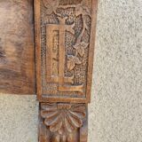 carved wooden fireplace mantle