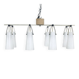 Italian glass and brass chandelier, Italy, 1950s