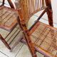 Paire de chaise pliante bambou vintage