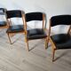 Ensemble de 4 chaises scandinaves vintage