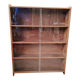 Étagères, bibliothèque vitrine verre/bois