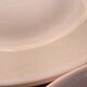 8 hollow plates Digoin Sarreguemines powder pink old
