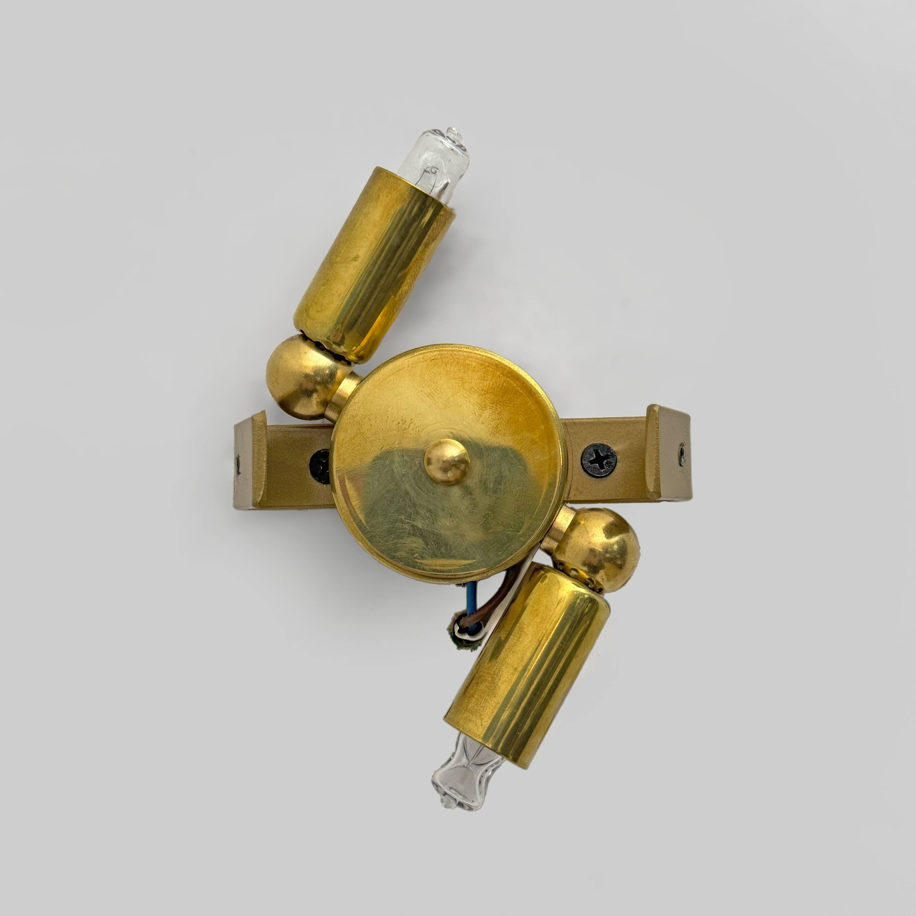 Pair of Modern Murano Glass Gold Leaf Sconces