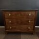 Empire style chest of drawers with 3 drawers and marble top - solid mahogany