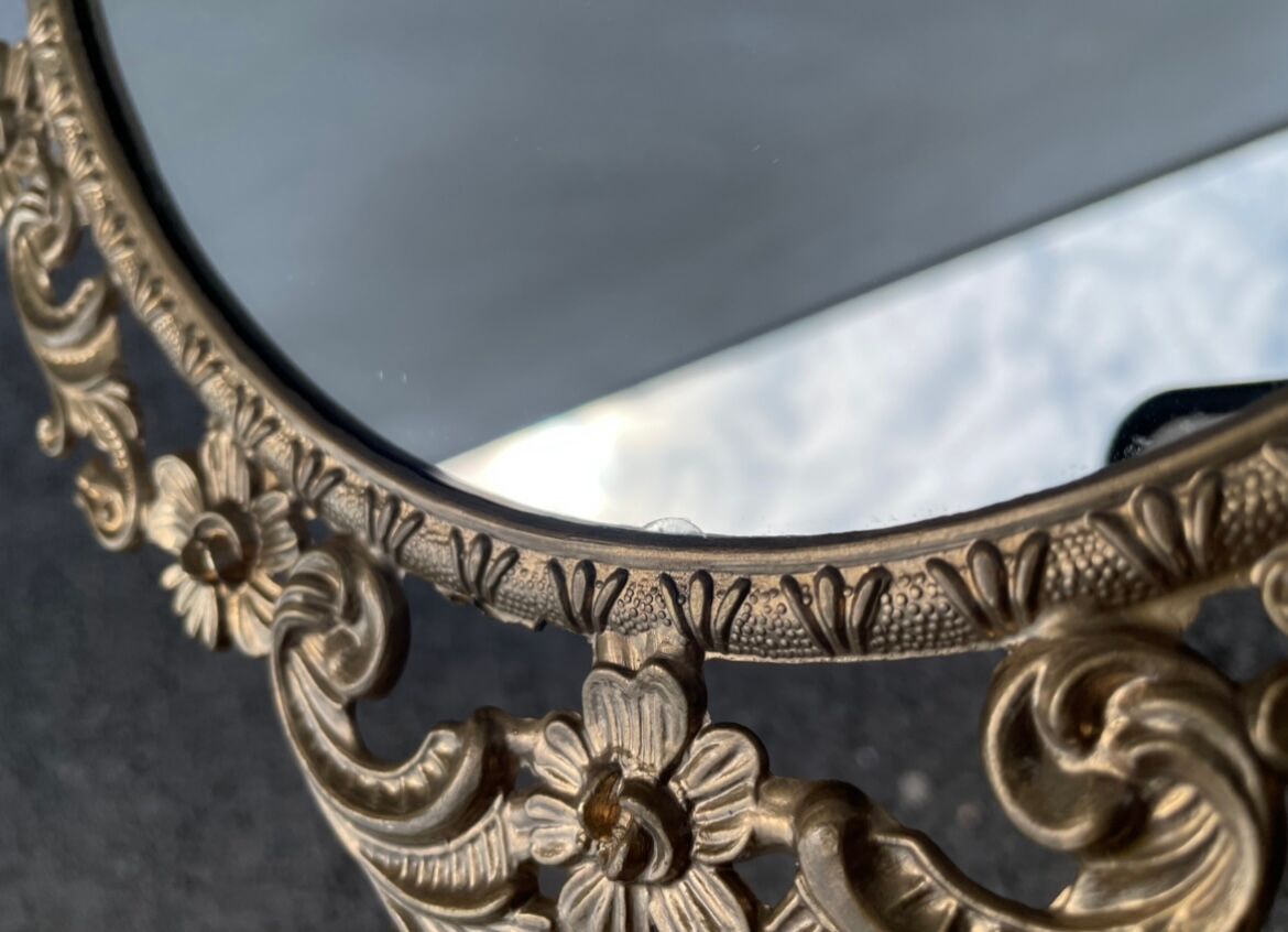 Golden mirror 21x50cm