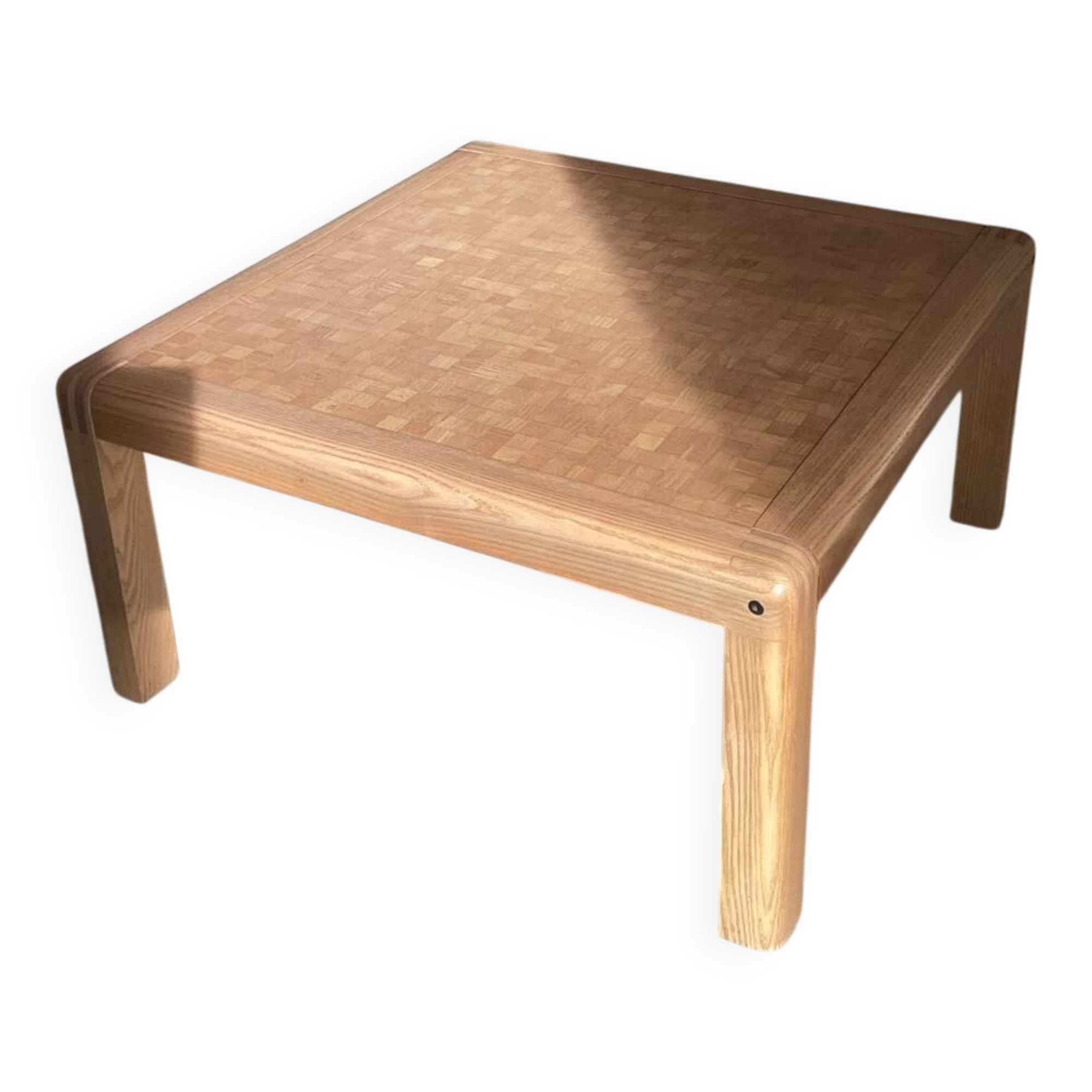 Table basse scandinave, design 1970, en bois de chêne