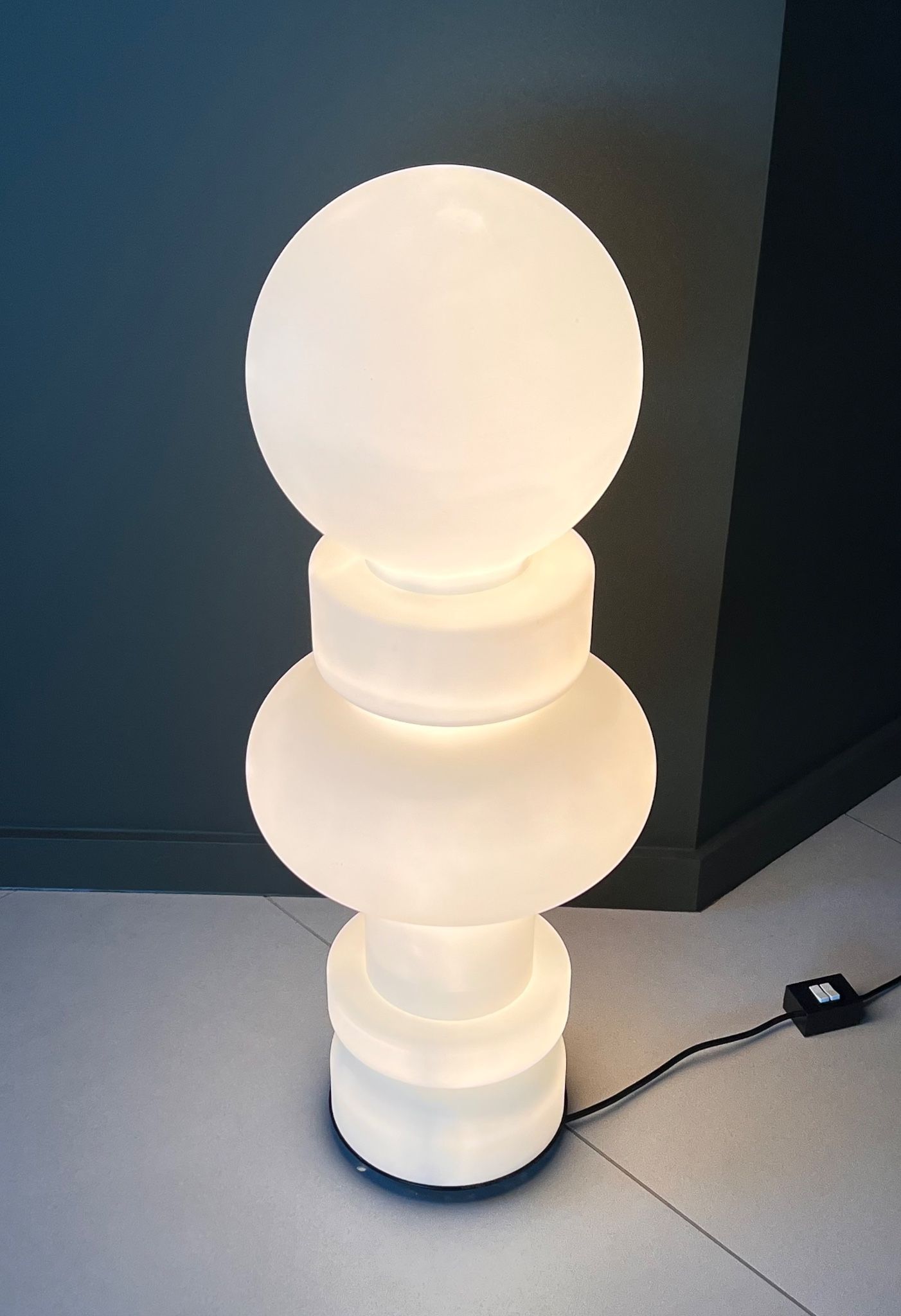 Sun lamp model 2490 RE by Bobo Piccoli for Fontana Arte, Italy 1968