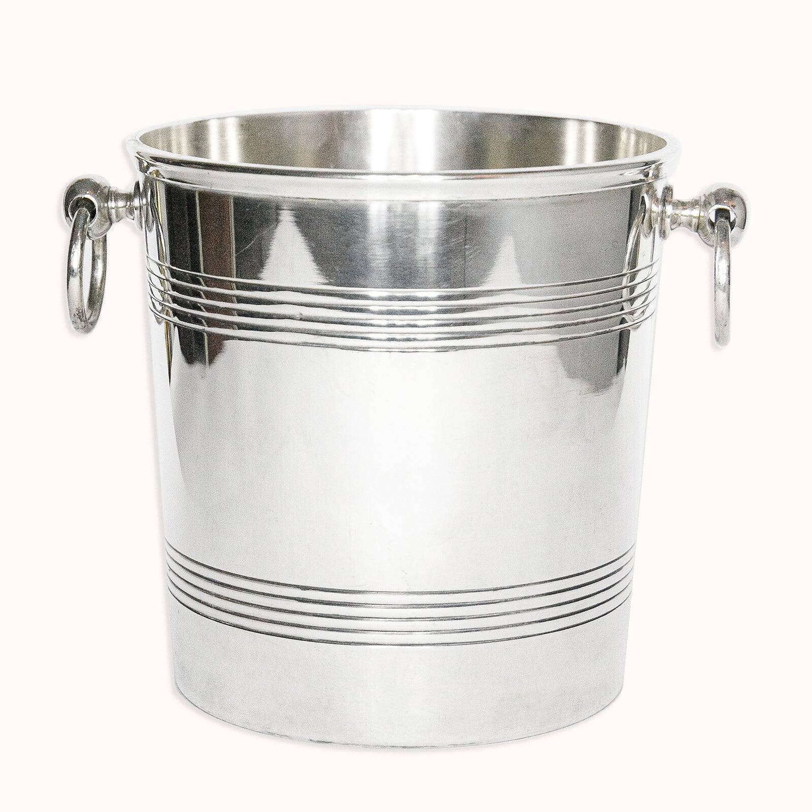 Vintage silver-plated metal ice bucket / cooler by Ercuis