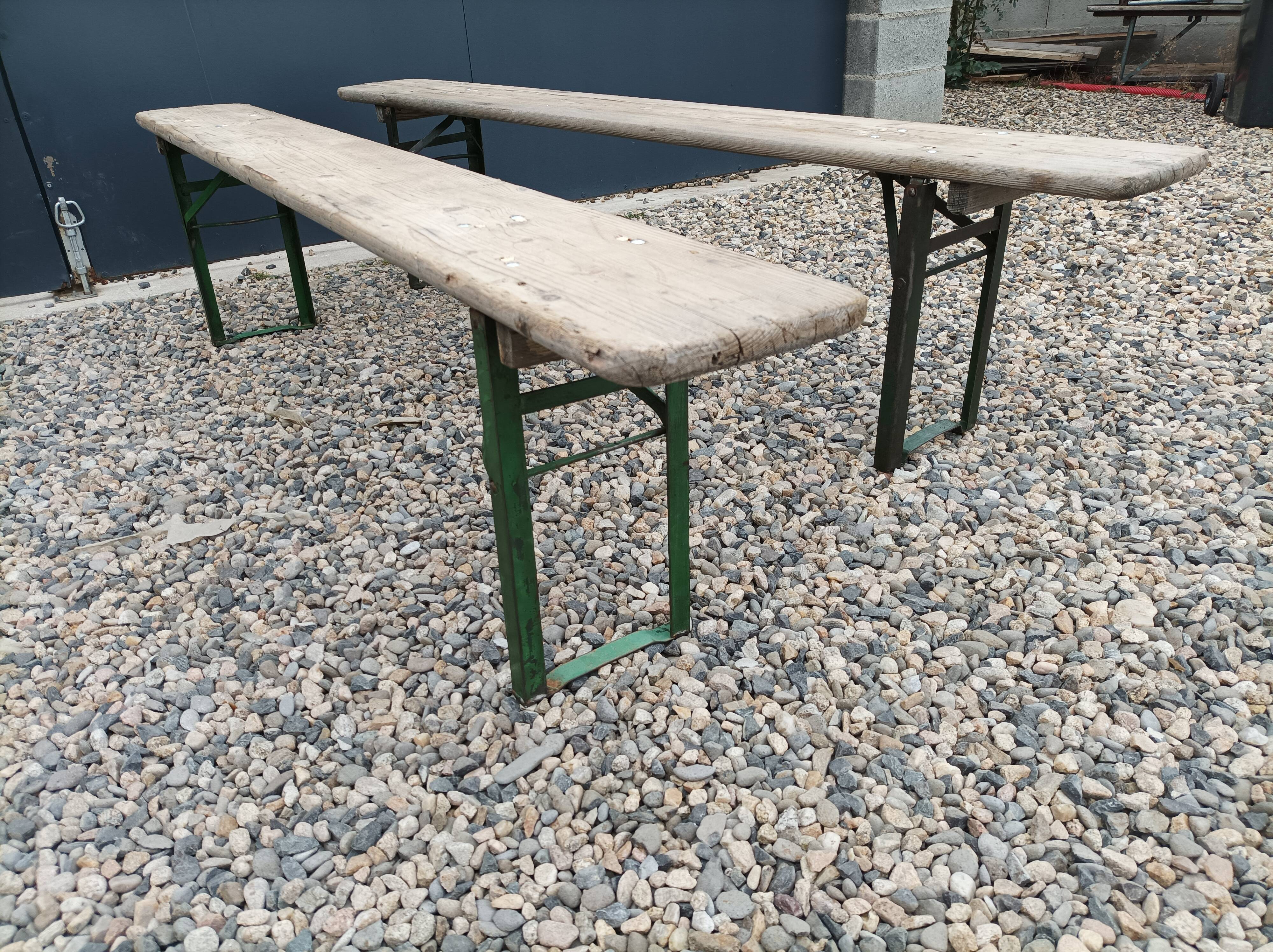 Old foldable bench of fair