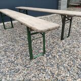 Old foldable bench of fair