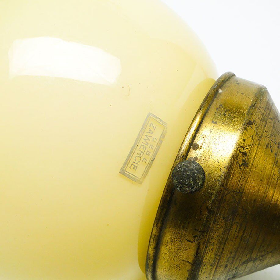 Art Deco ceiling lamp from Huta Zawiercie, Poland, 1930s