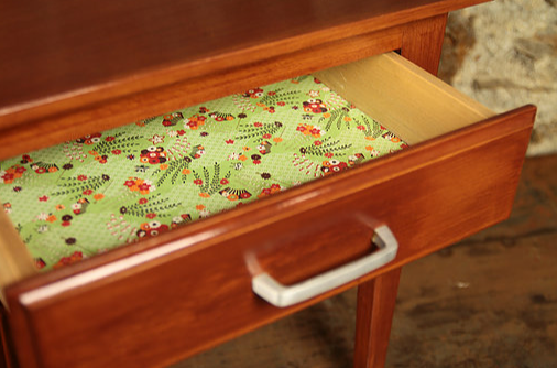 Varnished mahogany bedside