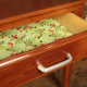 Varnished mahogany bedside