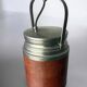 Regency leather ice bucket with tongs, Italy, 1970