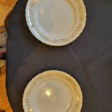 16 flat gold plates from Orchies porcelain