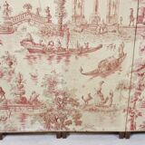 Screen four prentals of jouy canvas