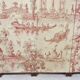 Paravent quatre vantaux toile de jouy