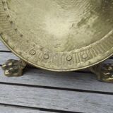 Old brass log holder