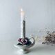 Italian slip candle holder signed
