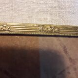 Mirror frame golden brass, Napoleon III 19x28cm