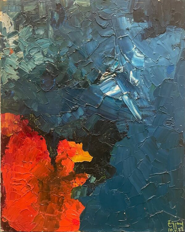 Tableau abstration lyrique 1972