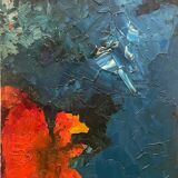 Lyrical abstraction painting 1972