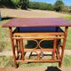 Bureau en bambou et rotin