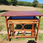 Bureau en bambou et rotin