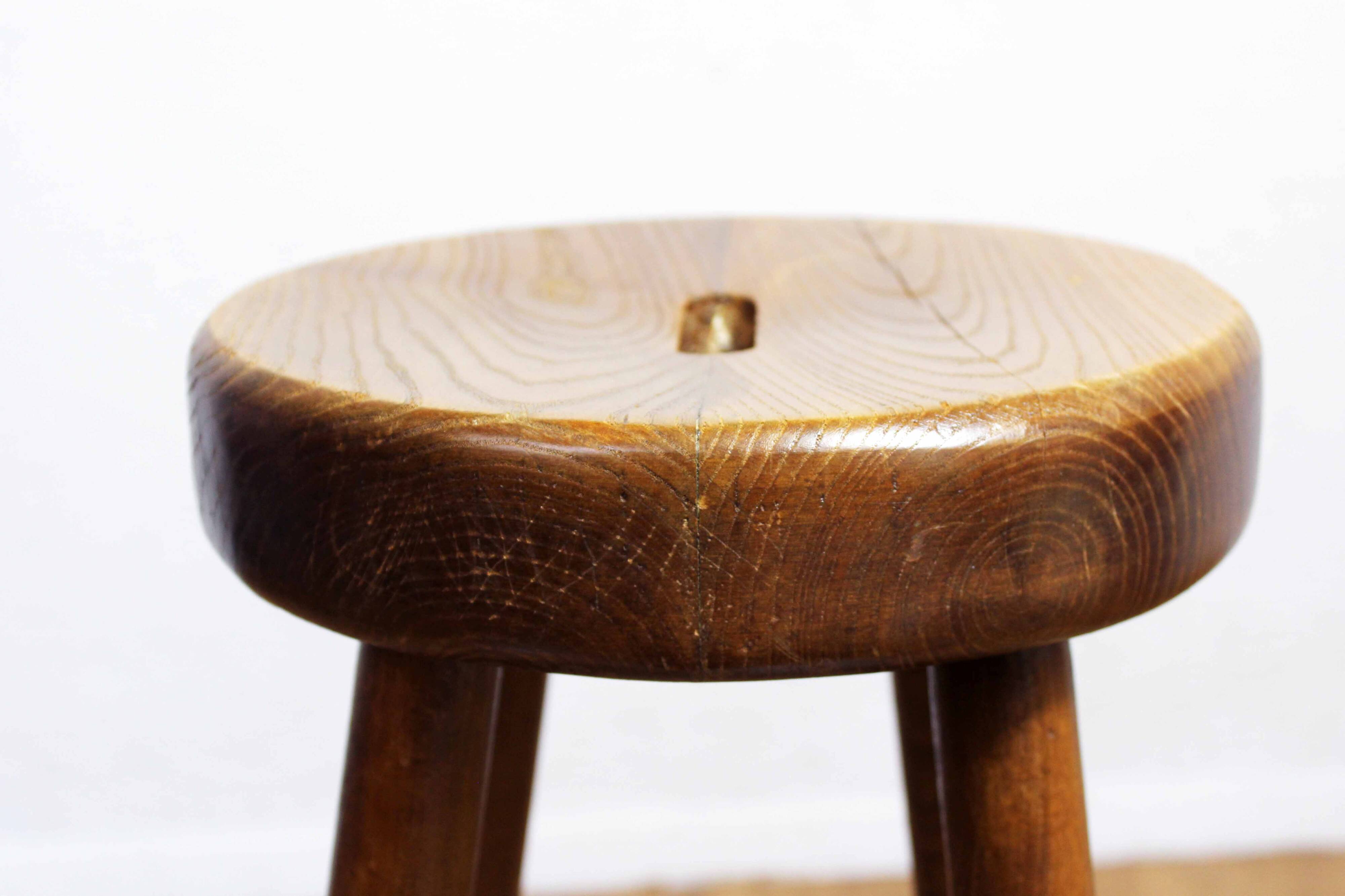 High stool in solid wood