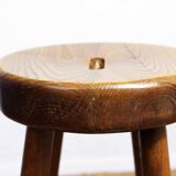 High stool in solid wood