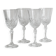 4 verres à vin en verre taillé vintage