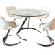 Dining set by Euro International steel Belgique 1970's