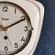 Vintage ceramic clock silent wall clock "Kieninger golden cream"